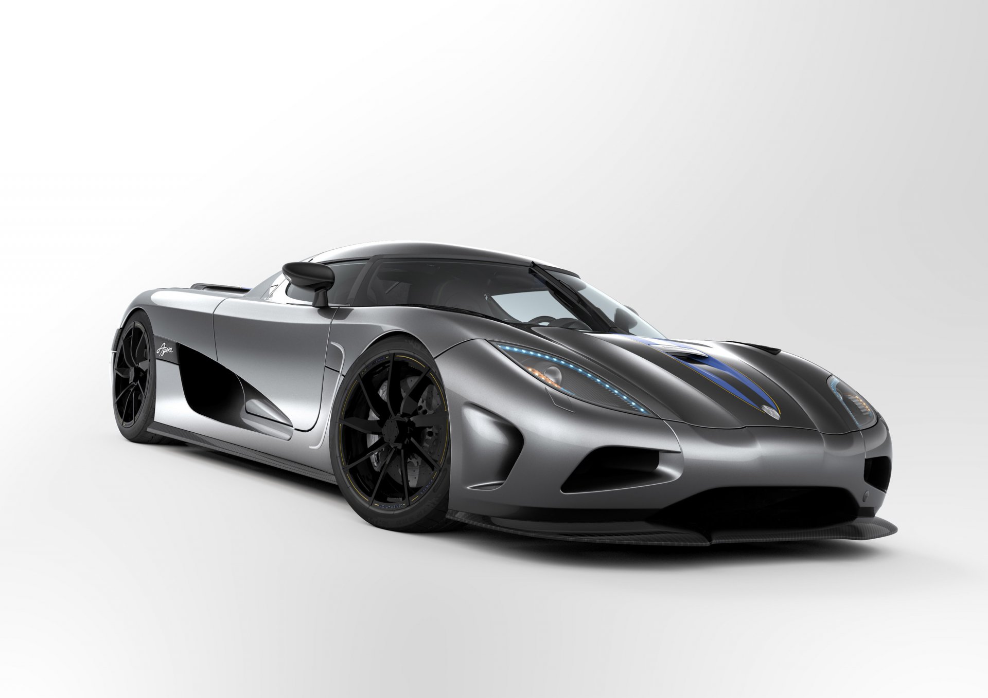 koenigsegg agera samochód sportowy szary