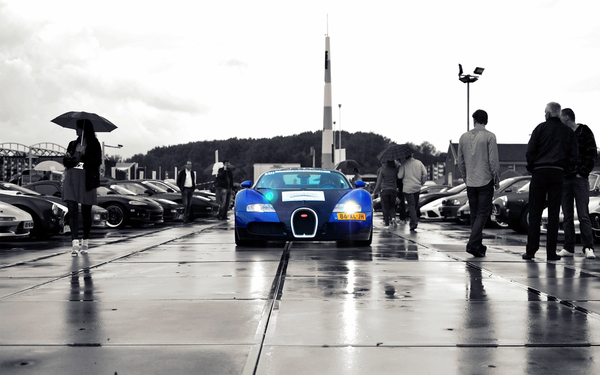 bugatti veyron lluvia