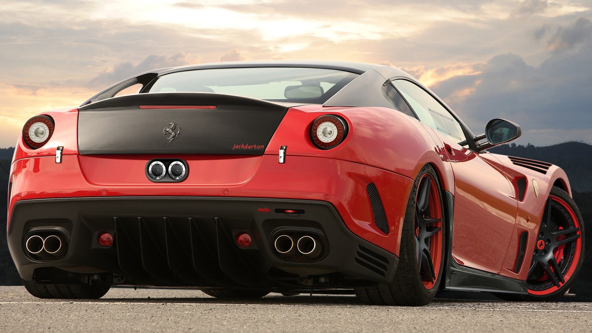 car machinery street racing ferrari red 599 gto