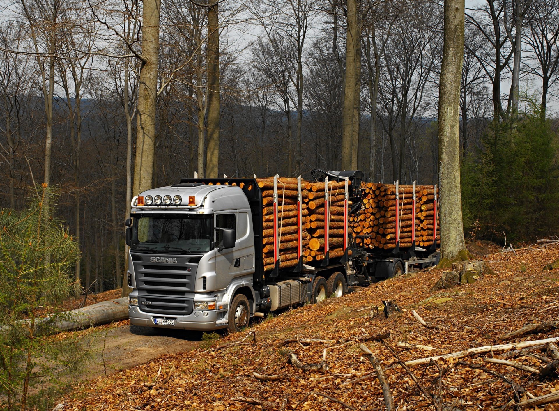 camion forêt nature scania r470 camion forestier