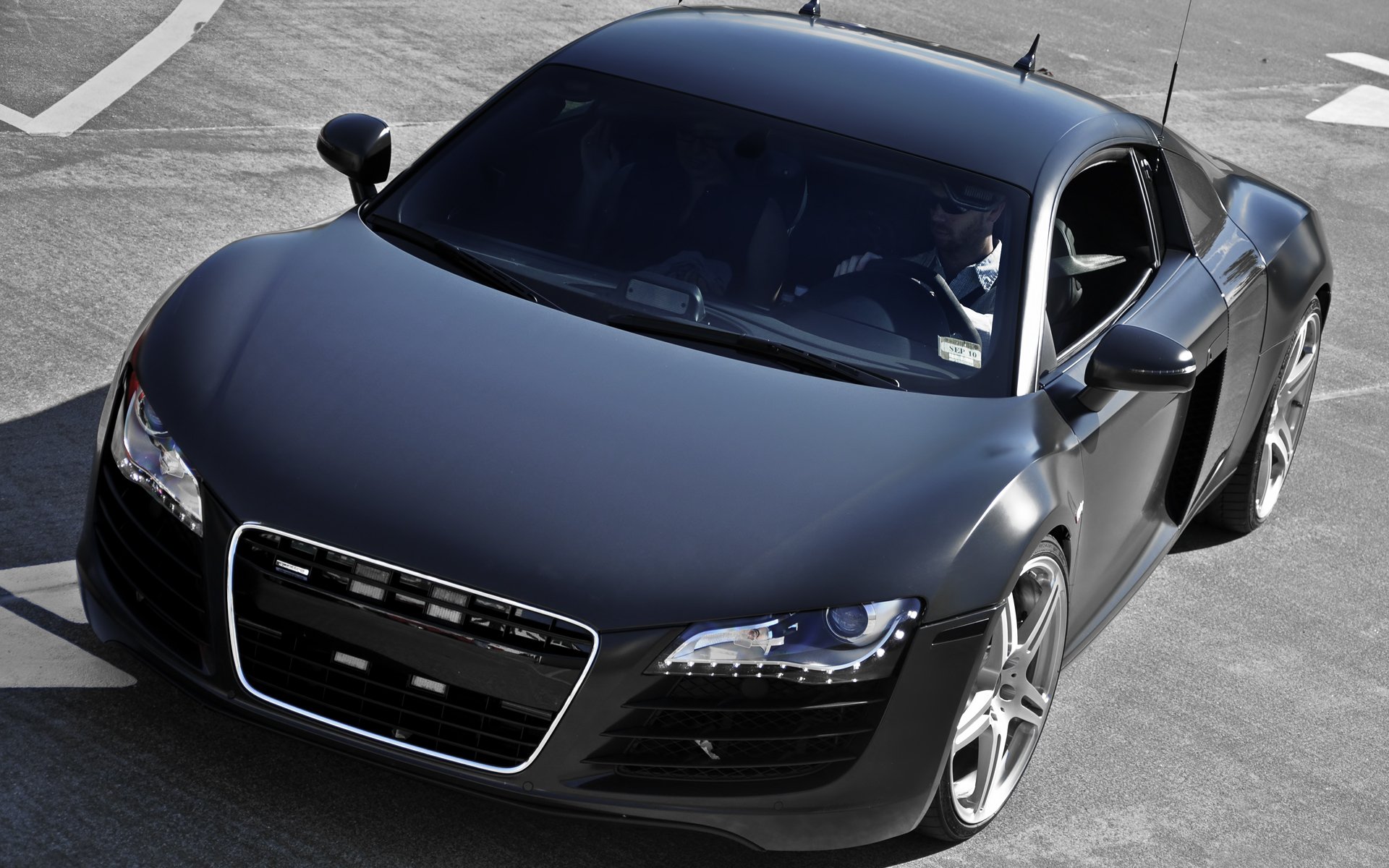 audi r8 matte black stylish