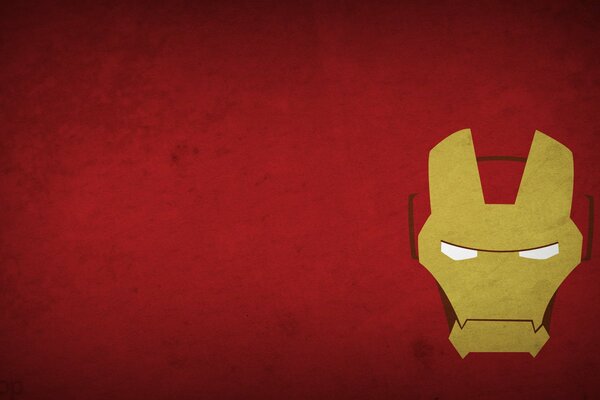 Fondo minimalismo figura de la máscara de Iron Man