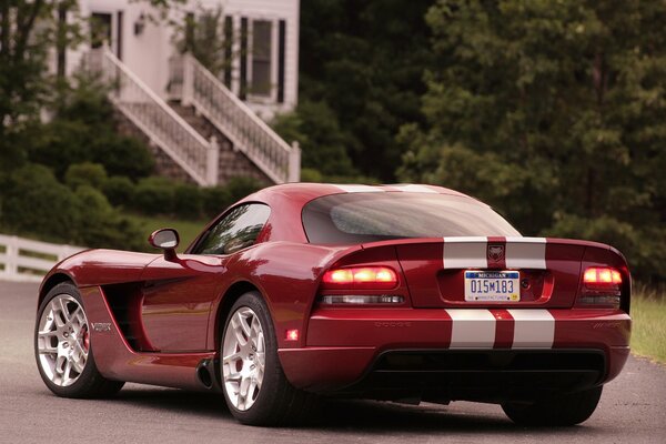 Beautiful red sports Dodge