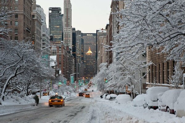 Nueva York envuelta en bruma invernal