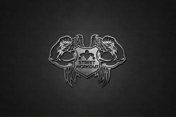 Street Workout Logo auf schwarzem Hintergrund