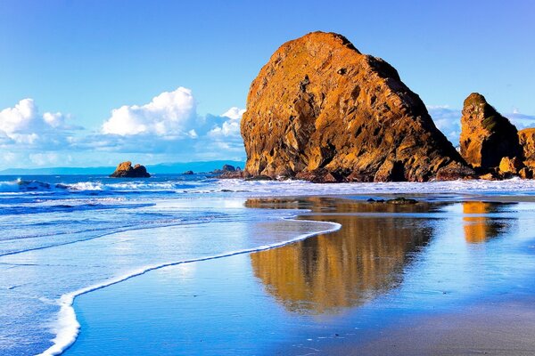 Seashore and big rocks