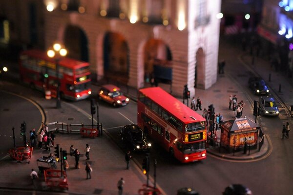 A miniature of London transport in miniature