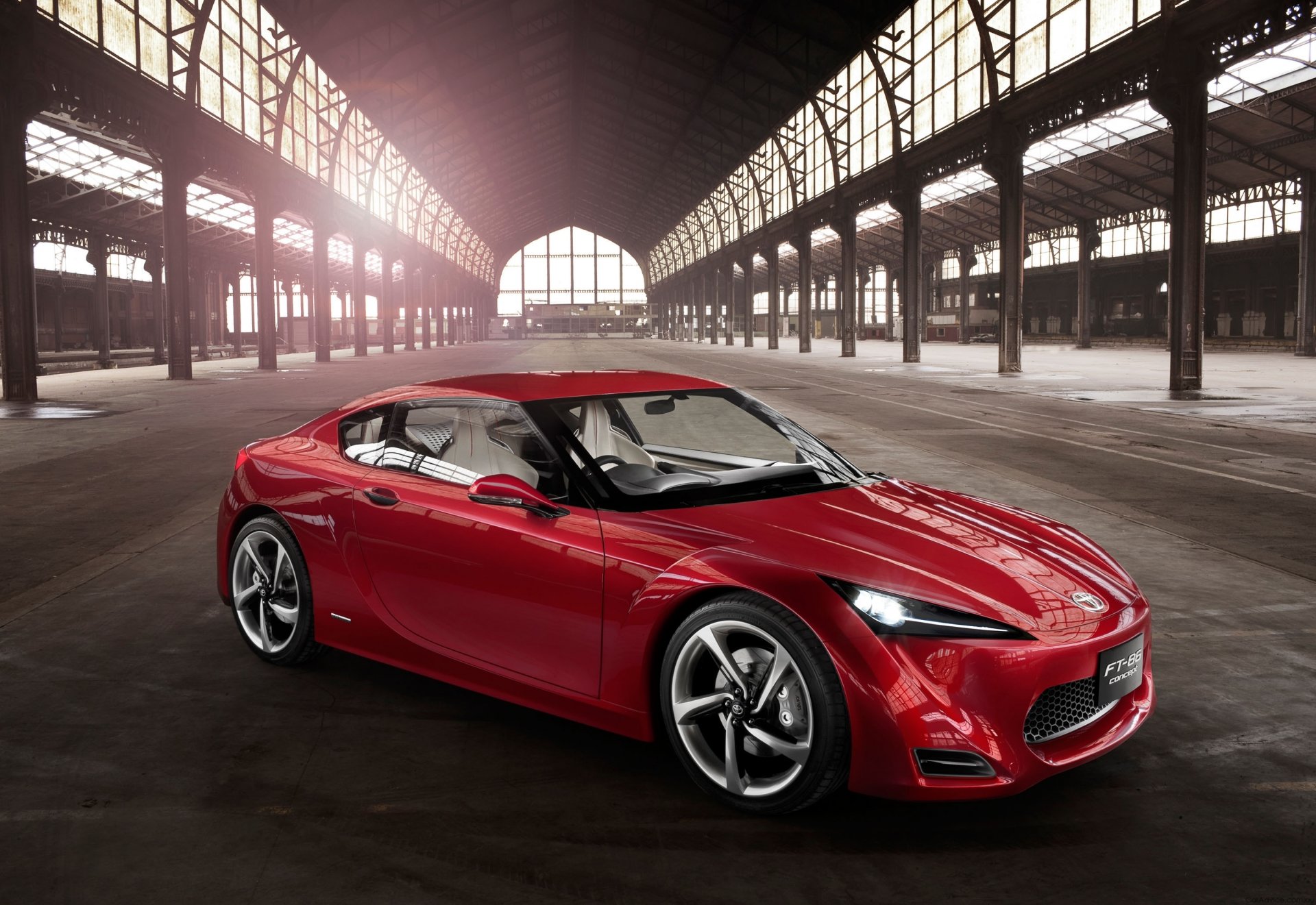 toyota ft-86 concetto rosso hangar