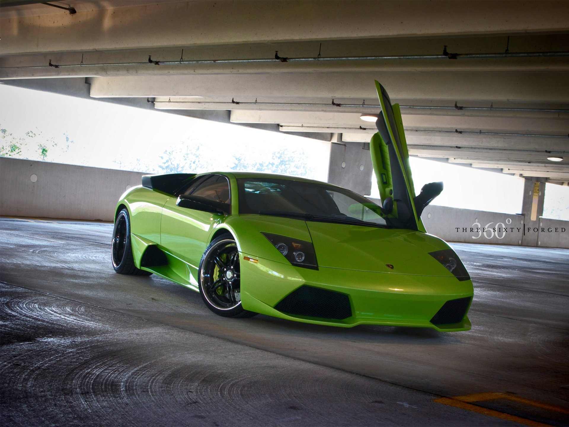 lamborghini lambo zielony drzwi