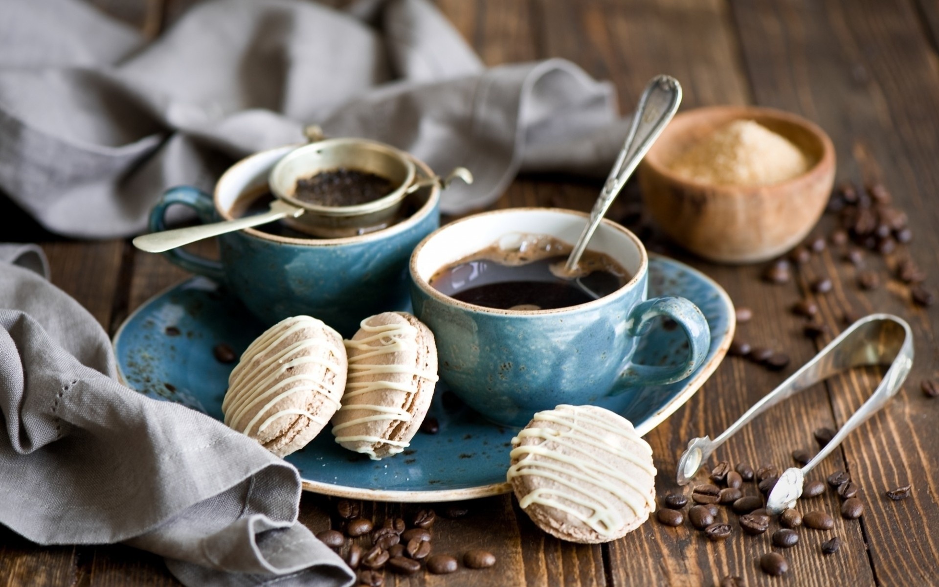 caffè grani cucchiaio biscotti tavolo tazza