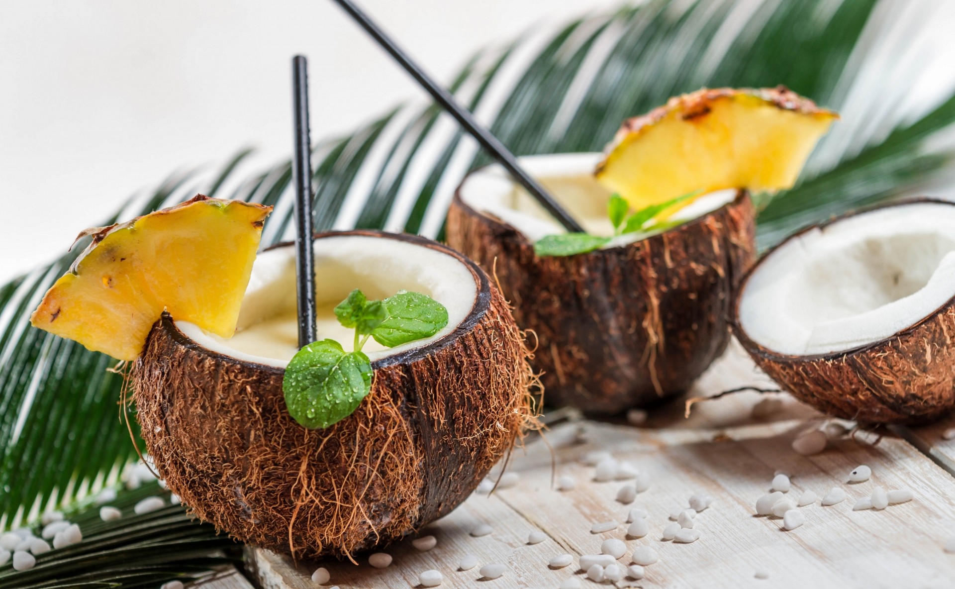 coconut pineapple pina colada cocktail