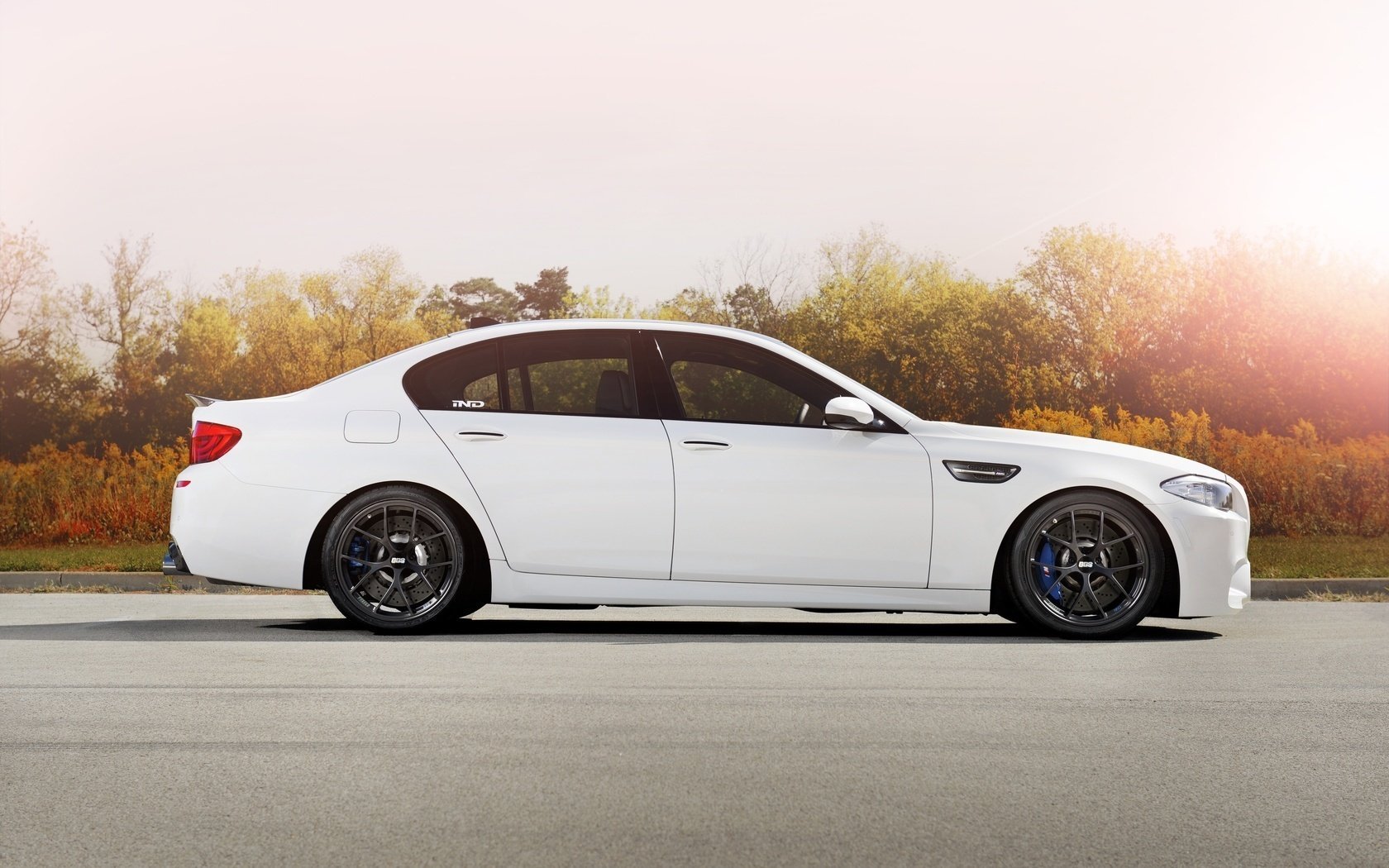 f10 blanc road bbs wheels bmw trees bmw m5