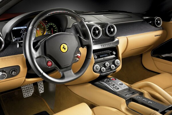 Ferrari beige leather interior
