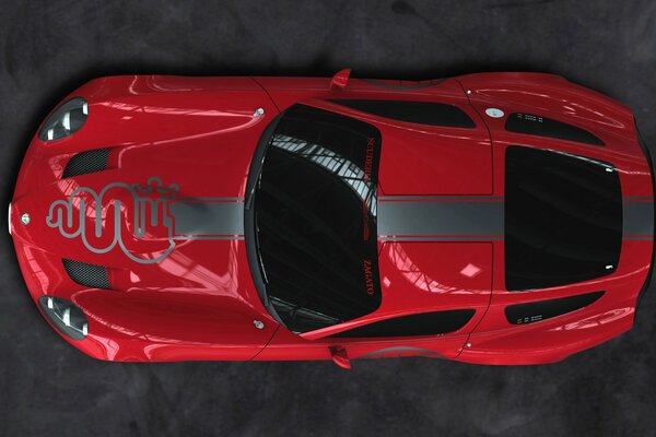 Top view of the 2010 Romeo car