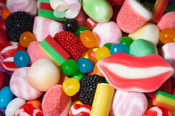 Colorful sweet Marshmallow candies