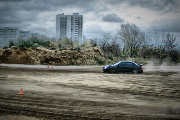 Photo black subaru impreza