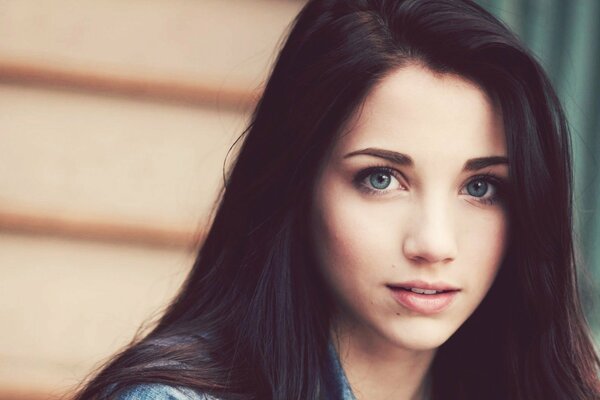 Beautiful girl with long dark hair