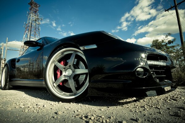 Cool forged wheels on a Porsche