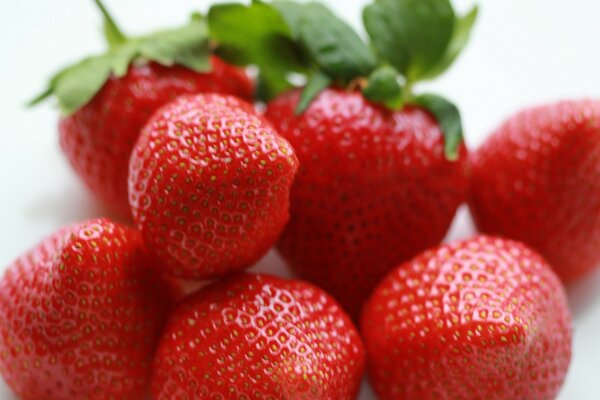 Close-up di fragole mature