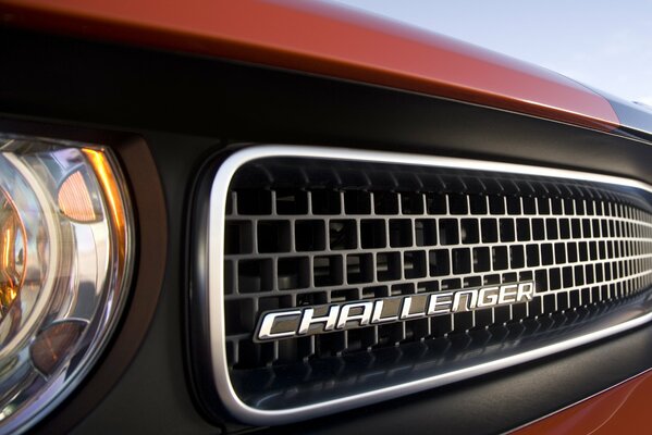 Dodge challenger radiator grille close-up