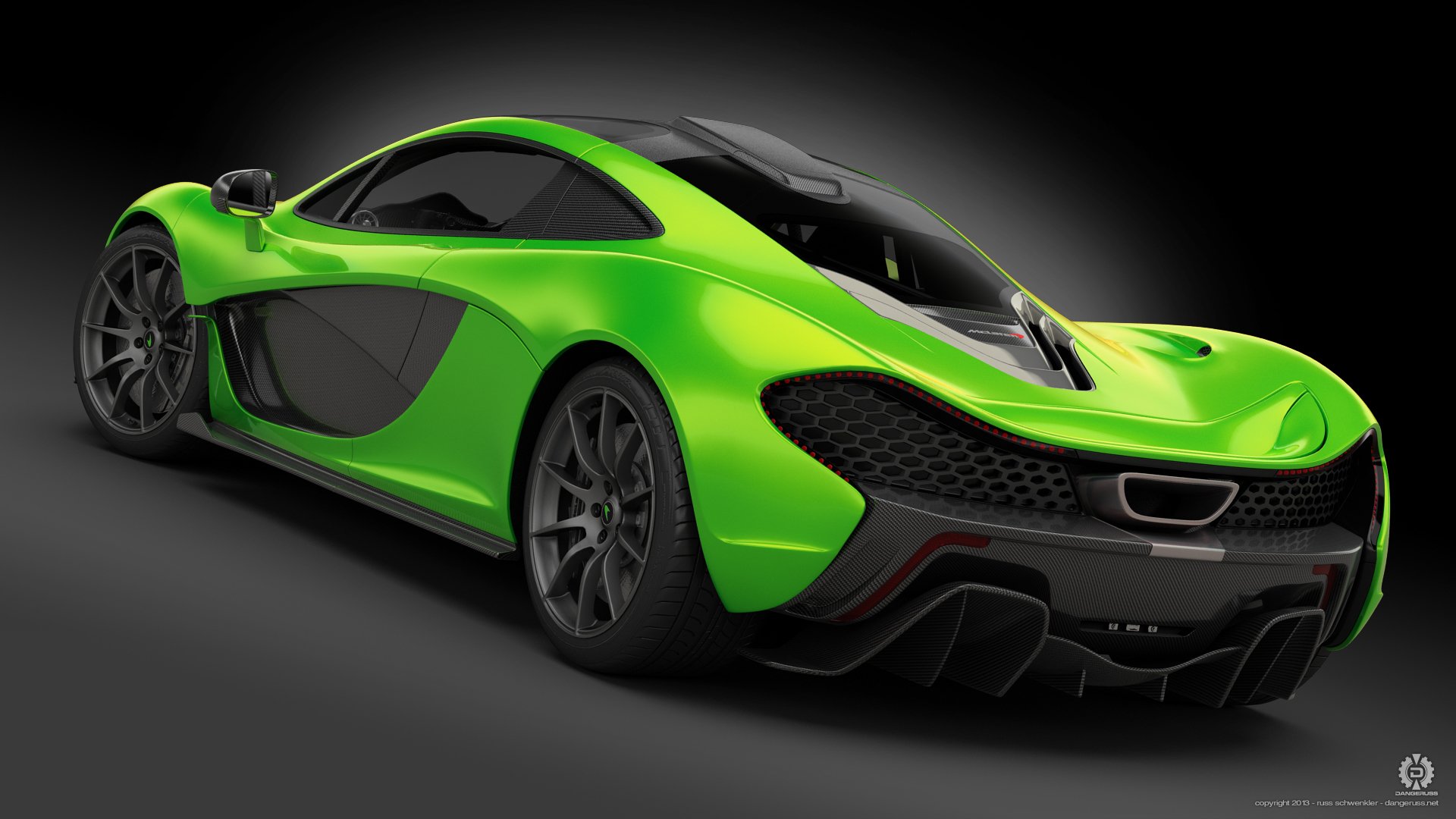 mclaren p1 verde superdeportivo concepto