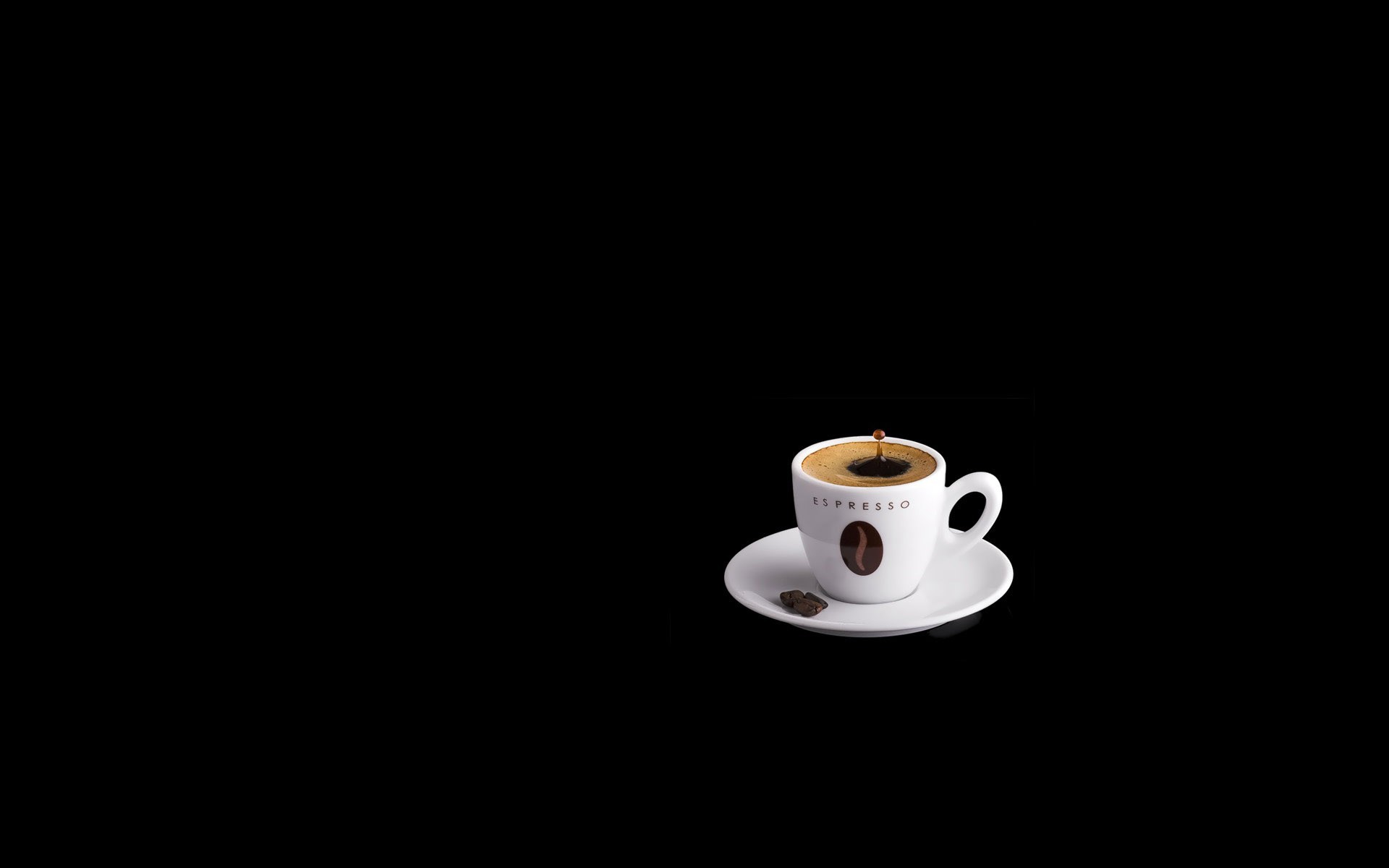 coffee cup black background
