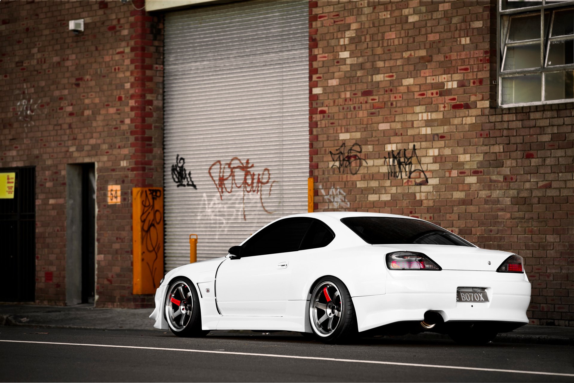 nissan silvia s15 volk white rear