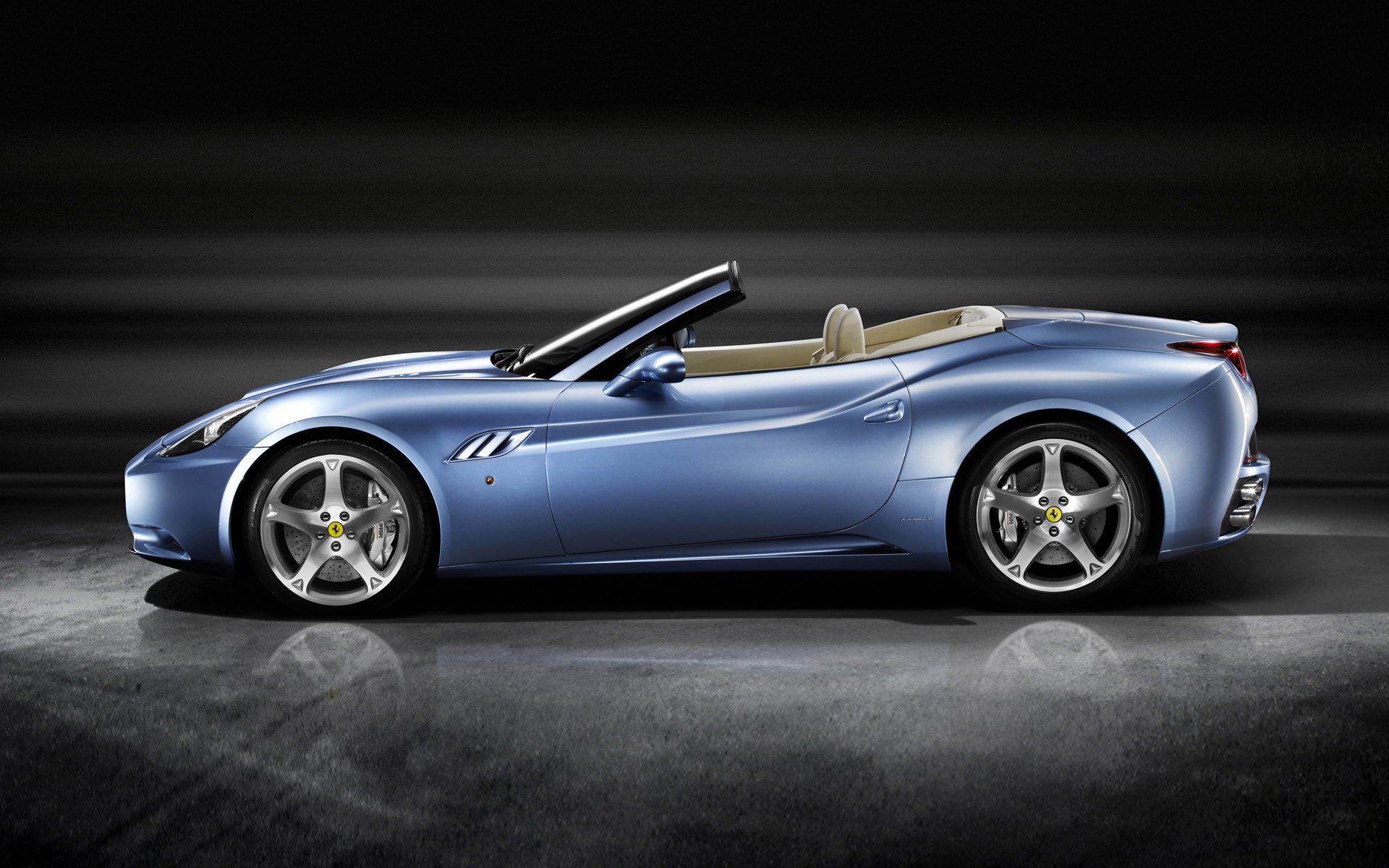 ferrari kalifornien ferrari auto auto blau sportwagen seitenansicht cabrio