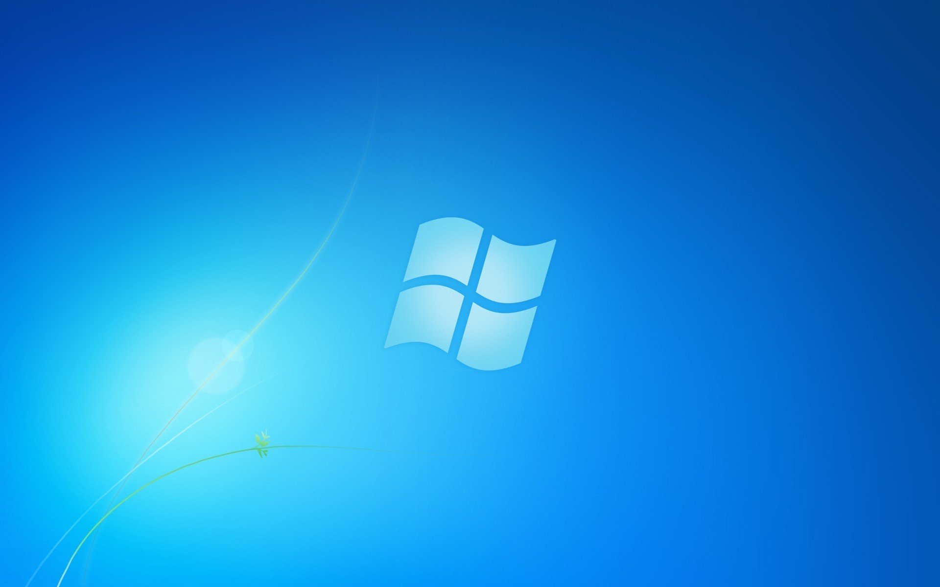 windows 7 linee blu ciano