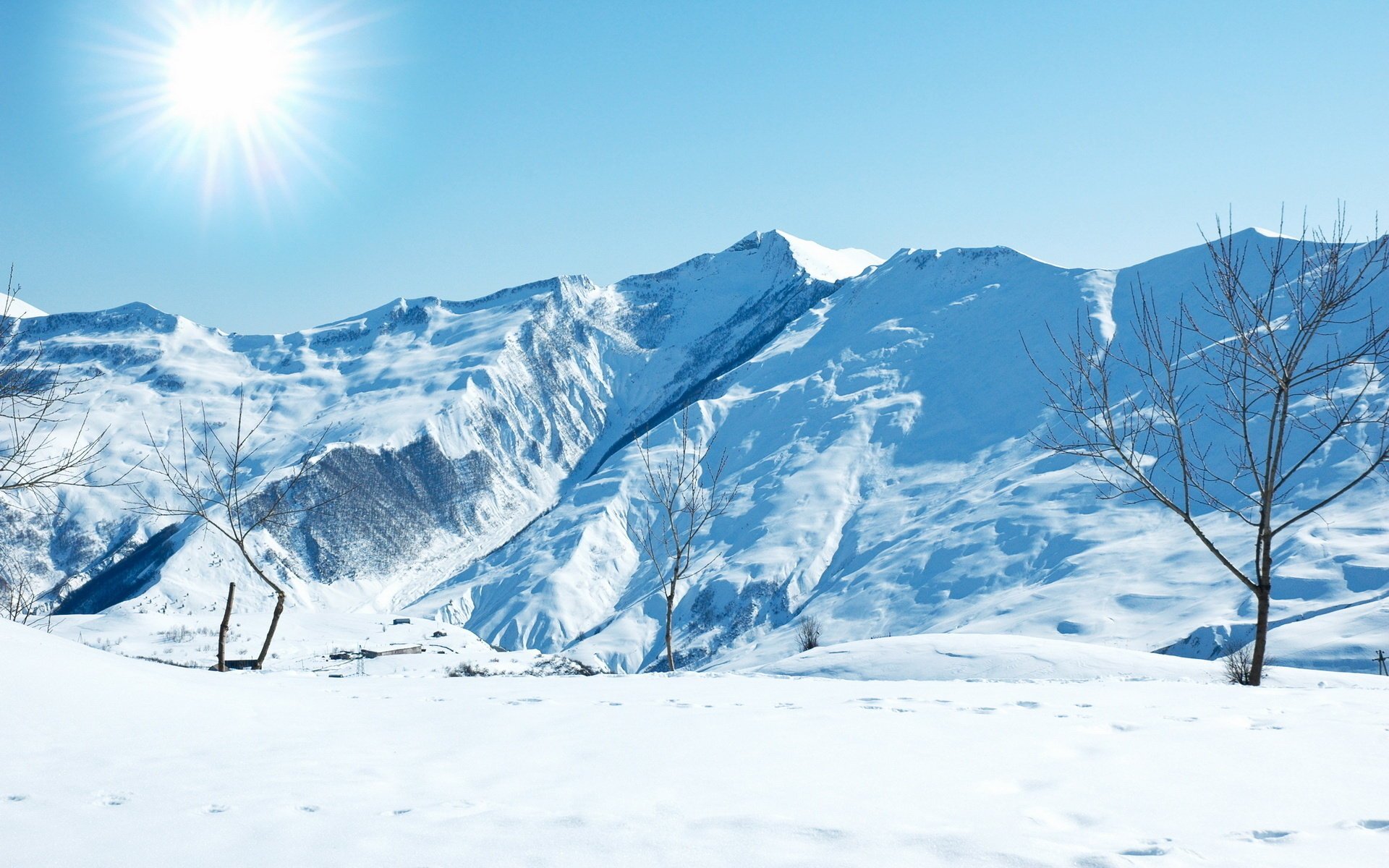 sol acre escarcha nieve pendientes cielo superficie