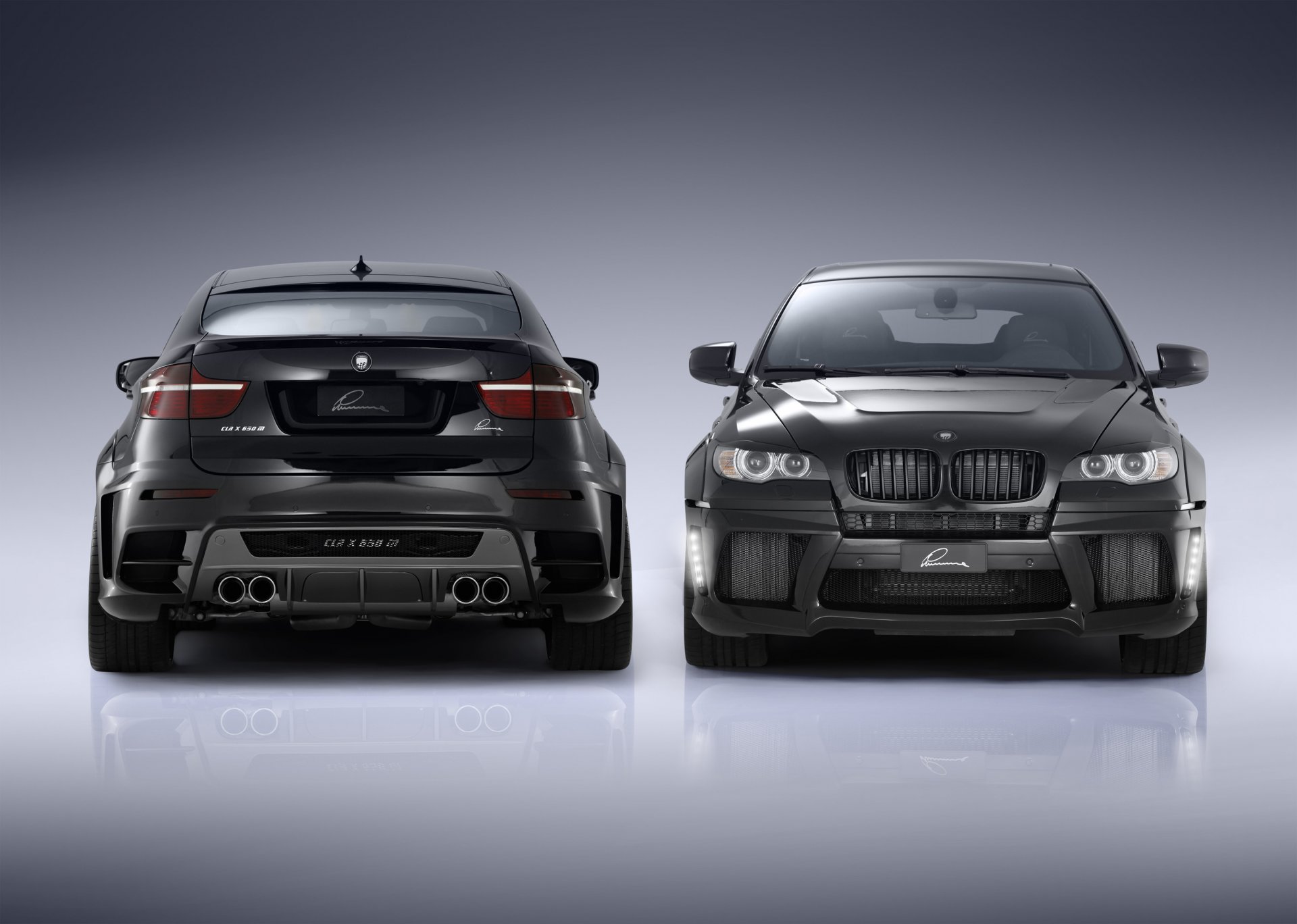 bmw x6 czarny cla x650 m samochód tuning