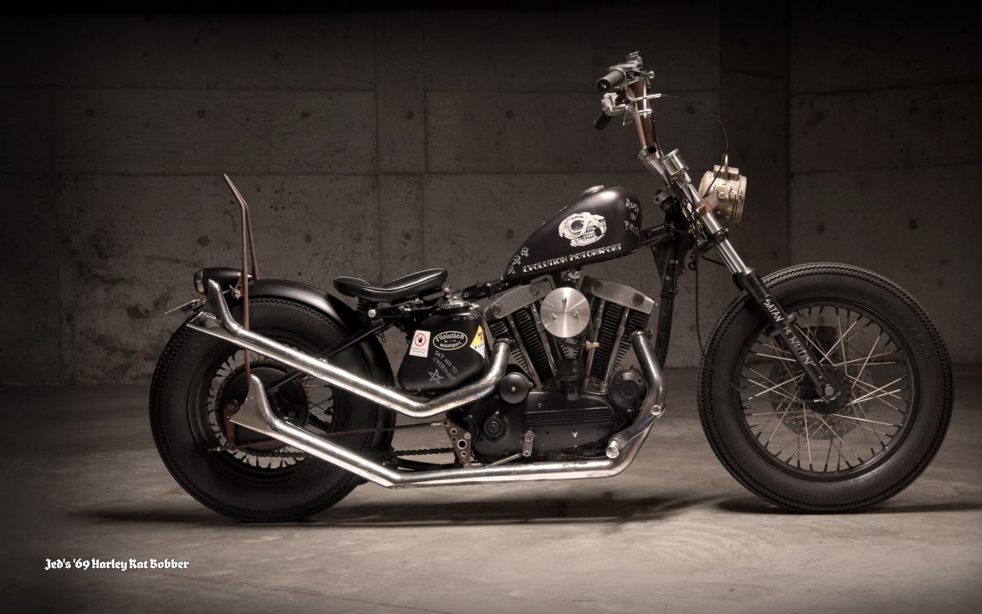 harley davidson hd nero moto ratto bobber