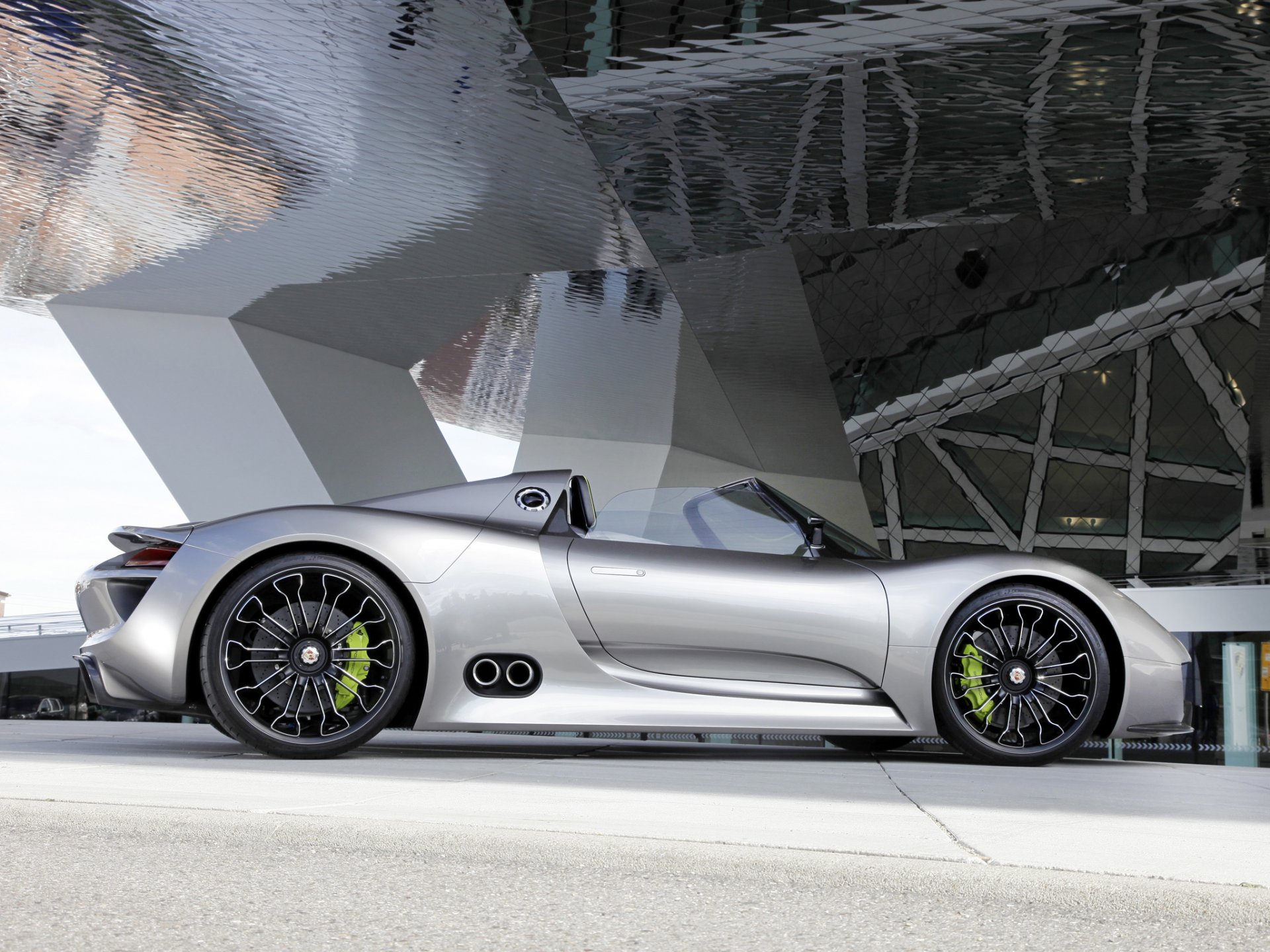 porsche spyder concepto porsche vista lateral ruedas llantas frenos