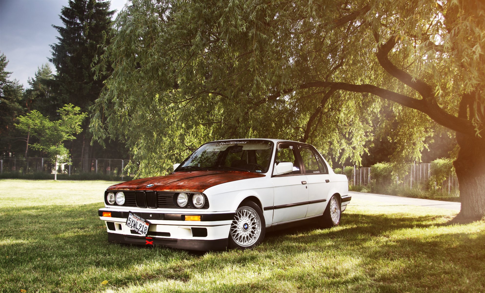 bmw e30 tuning bbs bmw serie 3 blanco oxidado