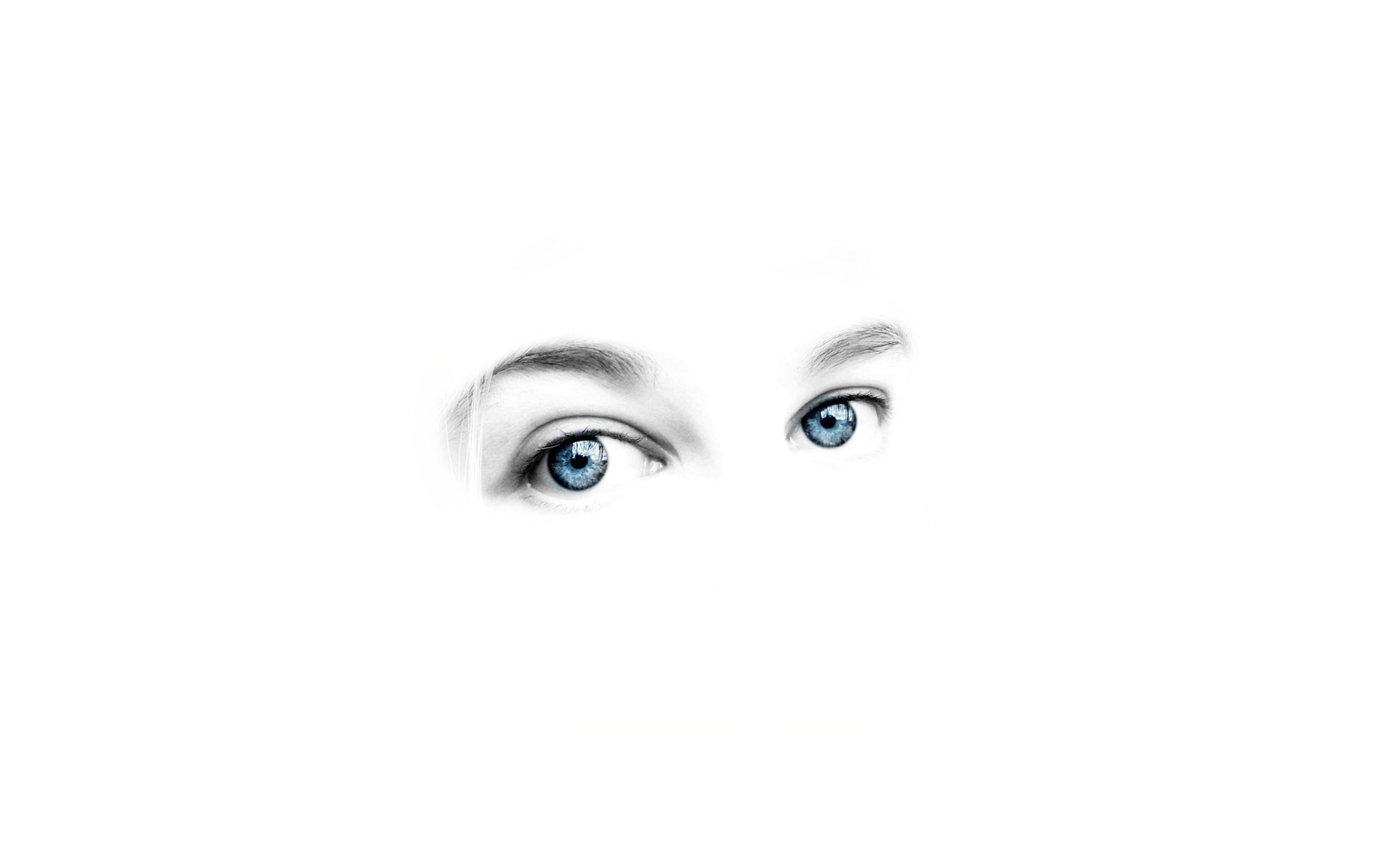 eyes white background man