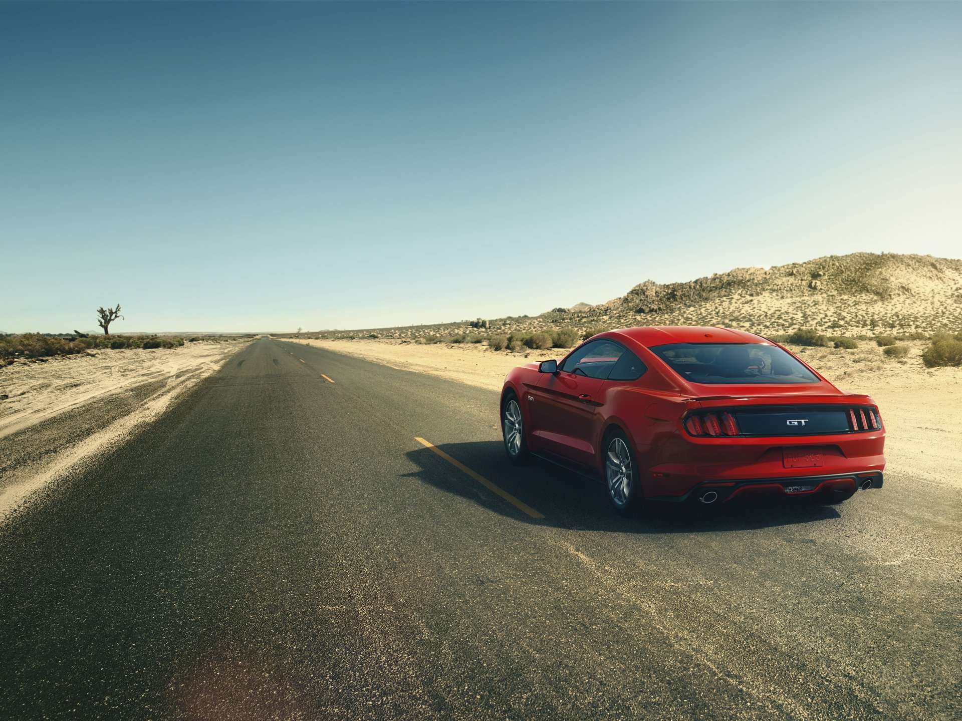 ford mustang gt rojo trasero coche del músculo rojo coche del músculo