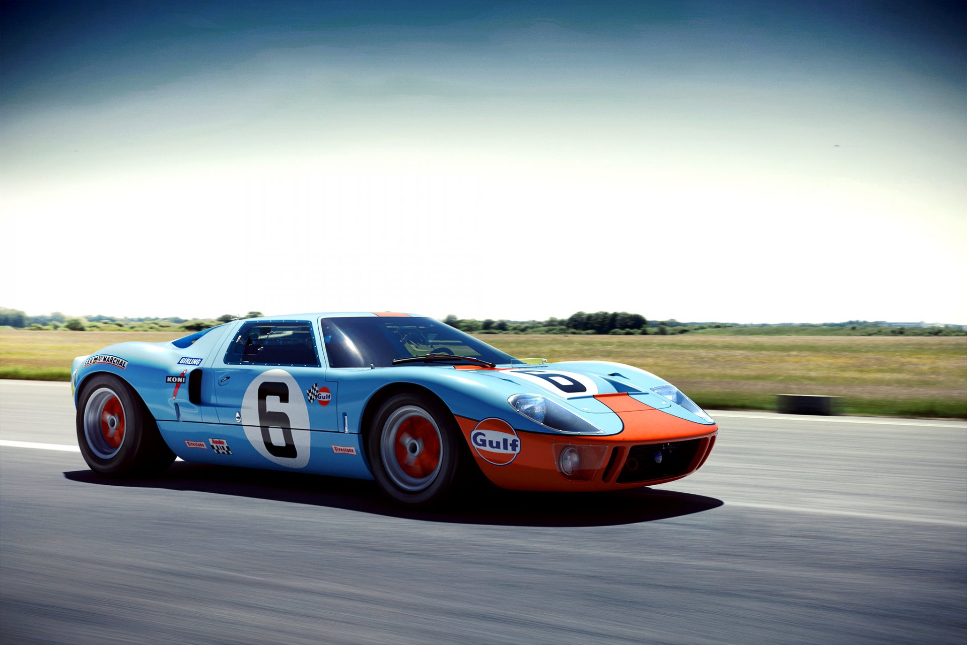 ford gt40 wheelsandmore azul frente velocidad