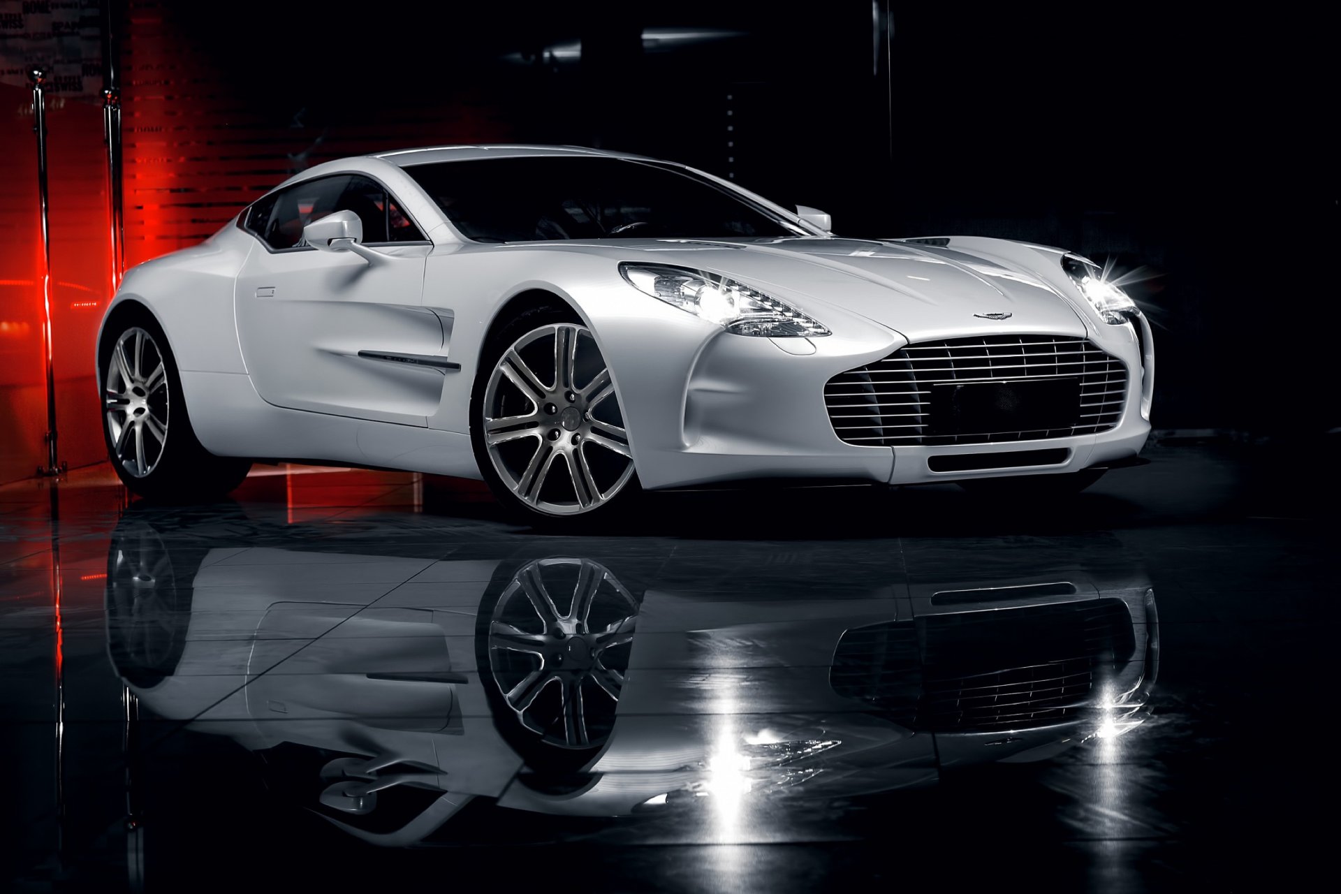 aston martin one-77 auto superdeportivo reflexión