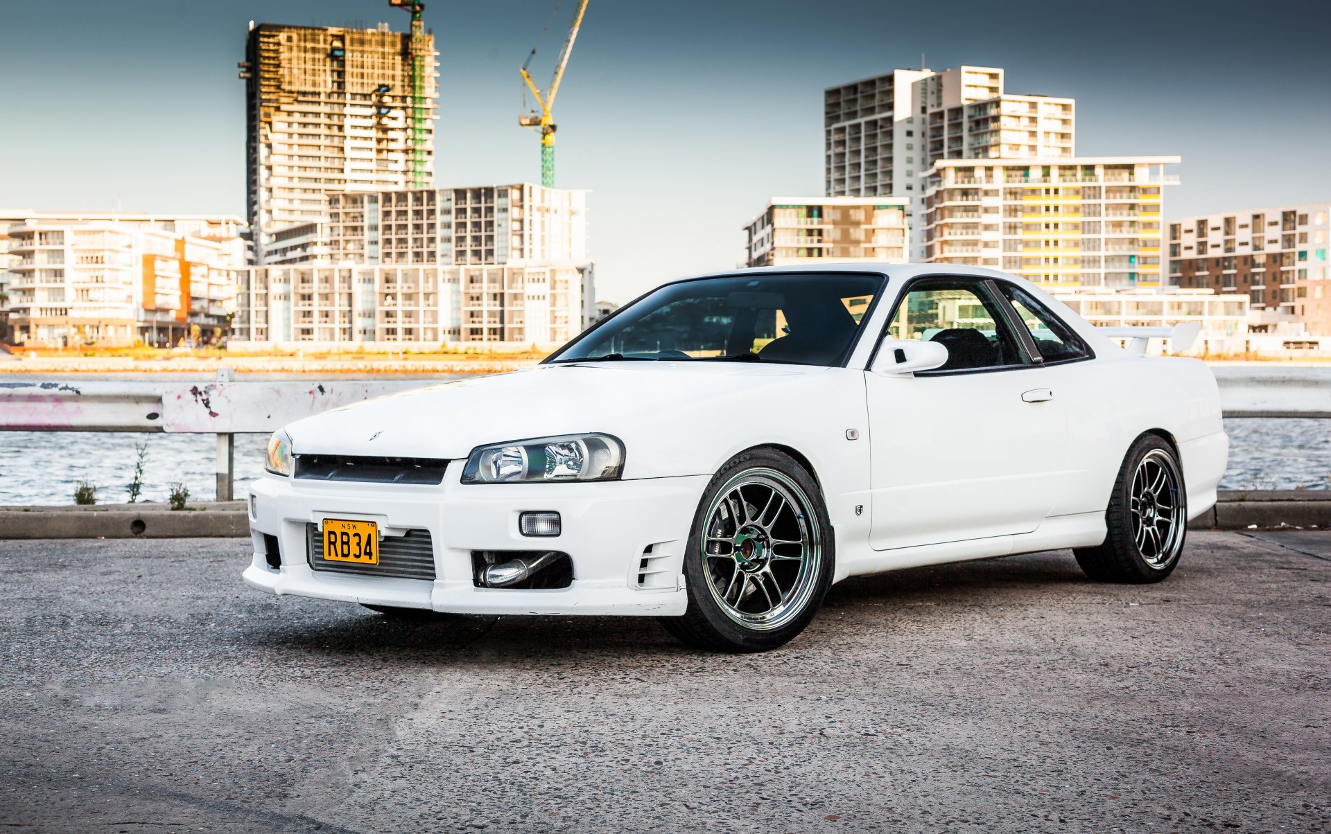 nissan skyline gt-r white r34