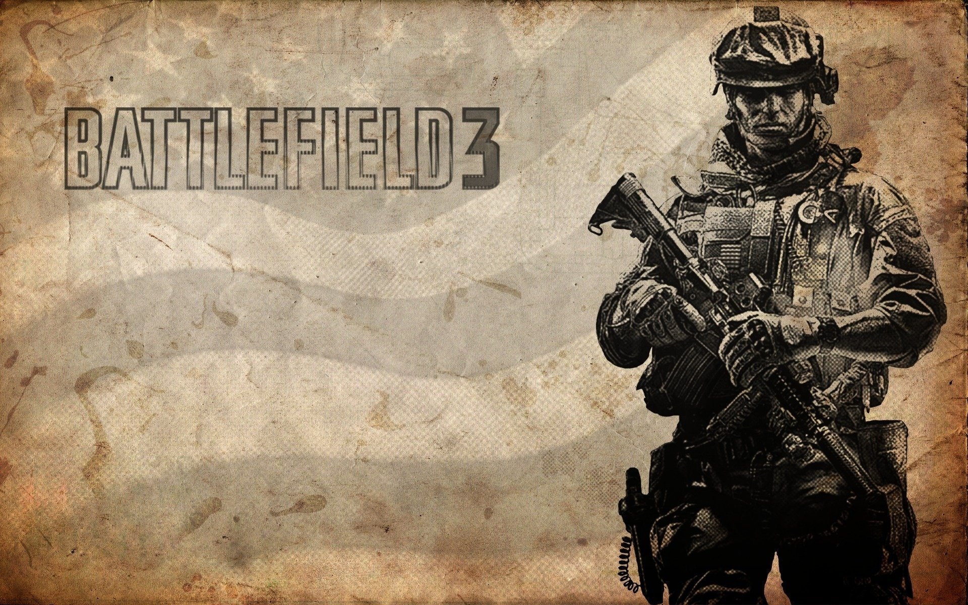 бумажные обои m16a2 battlefield 3 солдат