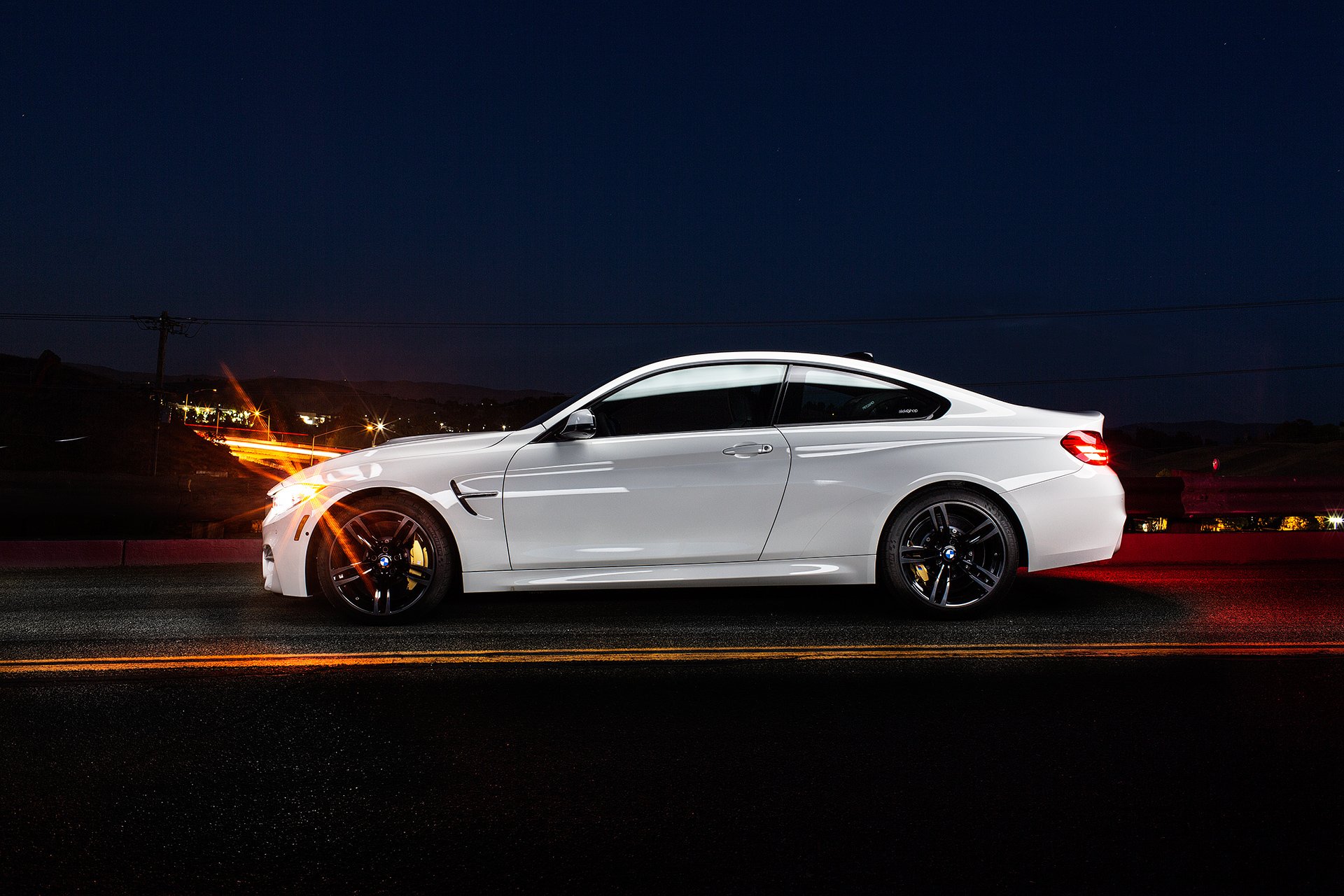 bmw m4 coupé f82 profilo bianco bmw notte