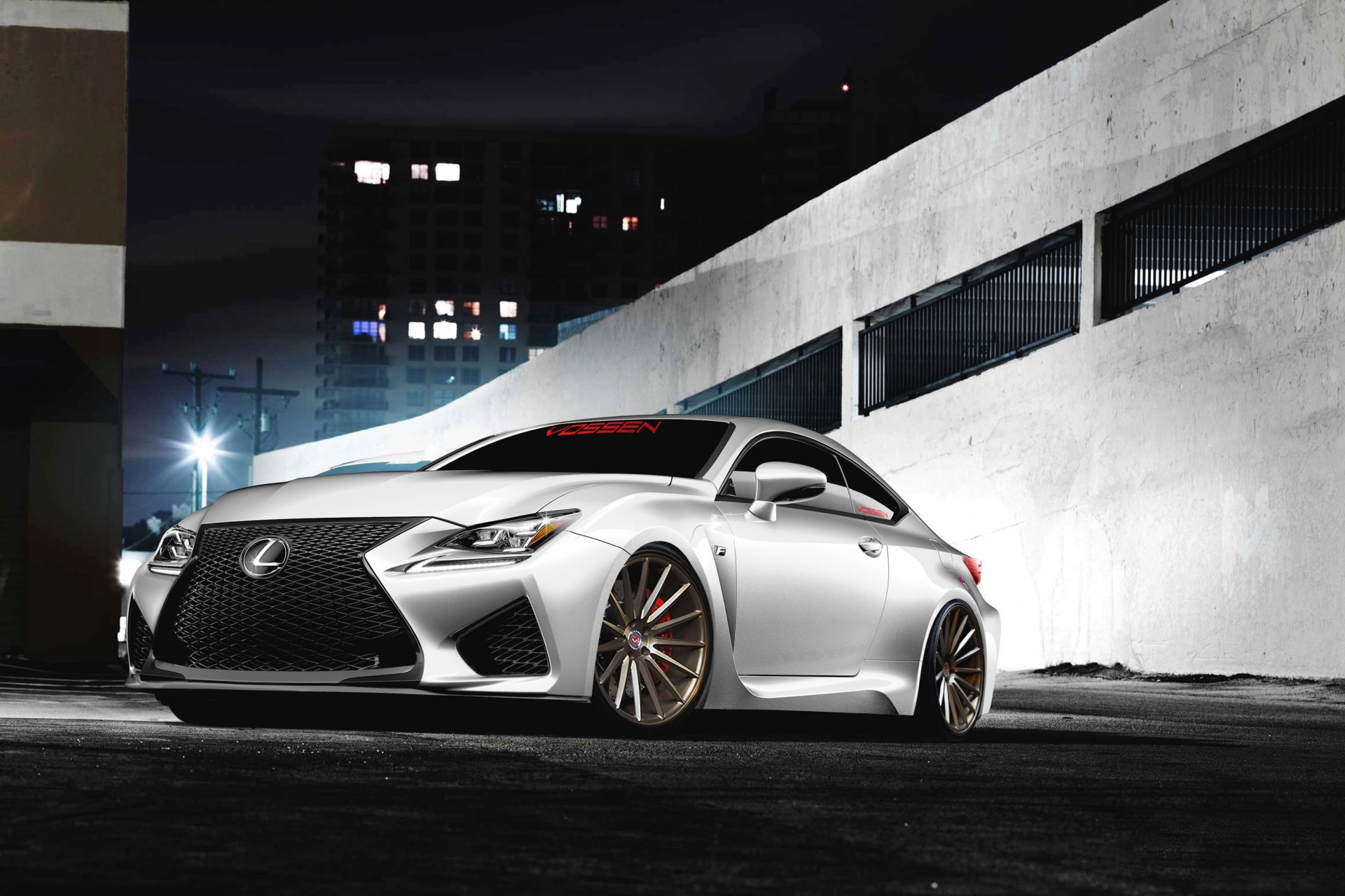 lexus rc f white front