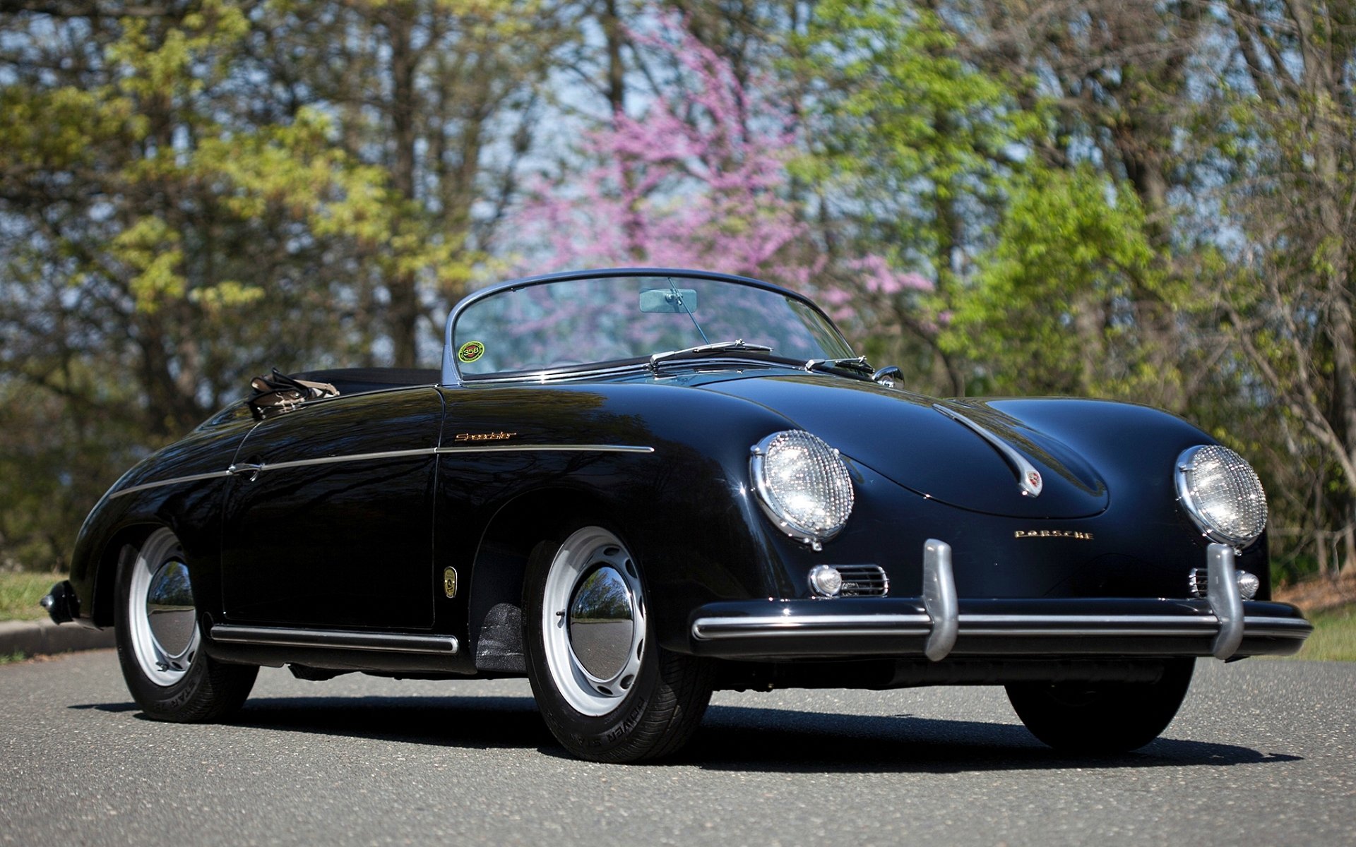 porsche pre-a speedster por reuter 1955 porsche roadster delantero clásico fondo