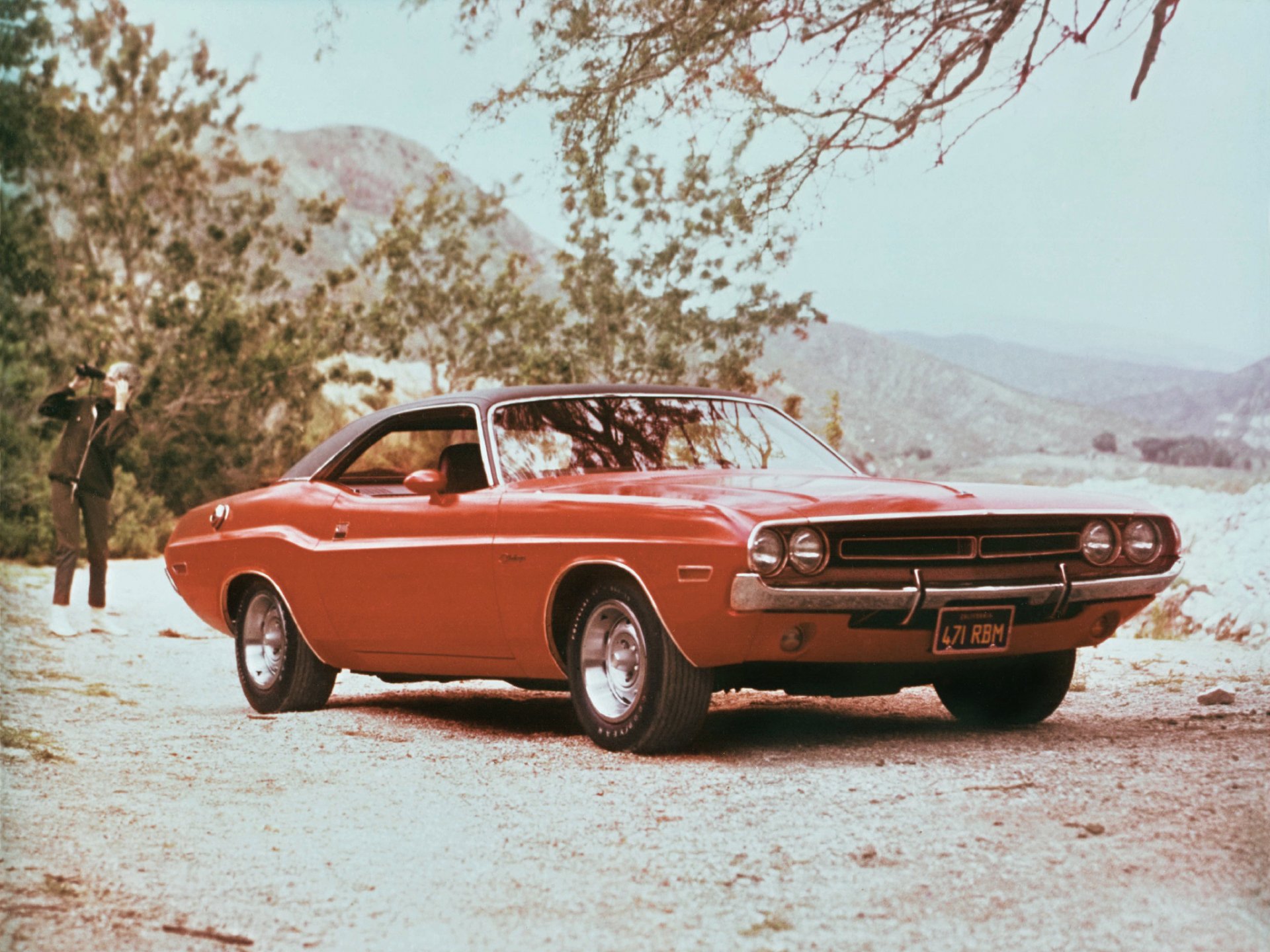 dodge challenger 1971 machine muscle car front handsome