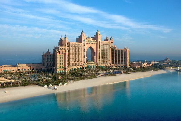 The landscape of the Arab Emirates on the ocean