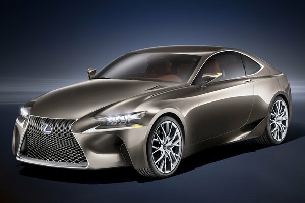 Lexus in a gray version on a homogeneous background