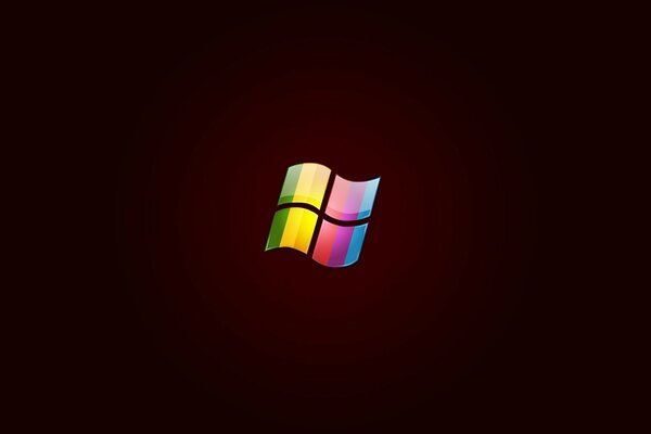 Multi-colored windows logo on a black background