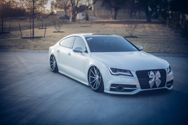 Blanco coche audi A7 Llantas originales