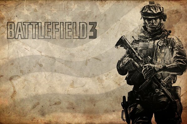 Battlefield 3 paper wallpaper, soldier