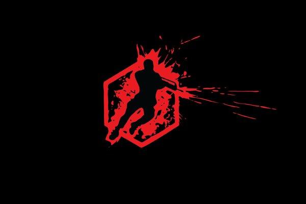 Logo minimalism war of blood